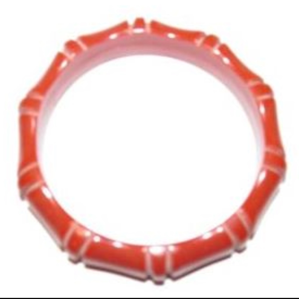 Vintage Bakelite Bangle Braclet HTF Bambo Cinnabar
